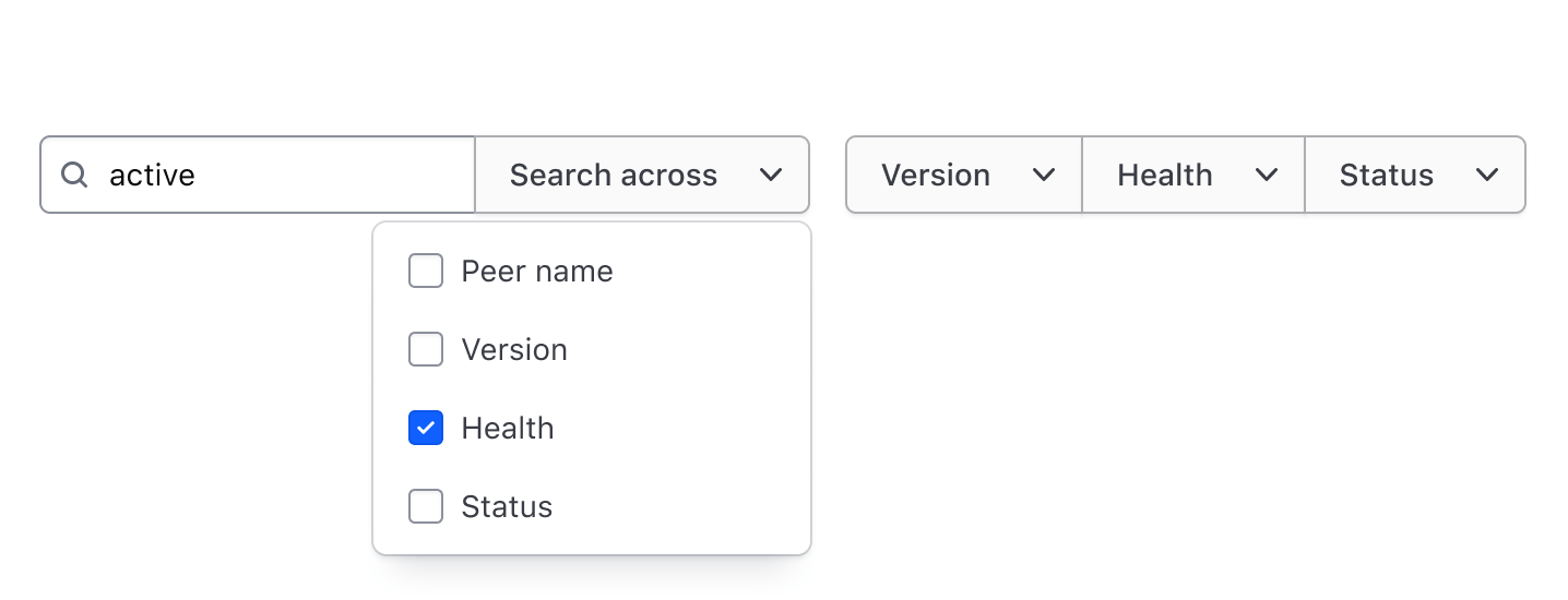 Searching across a specific parameter